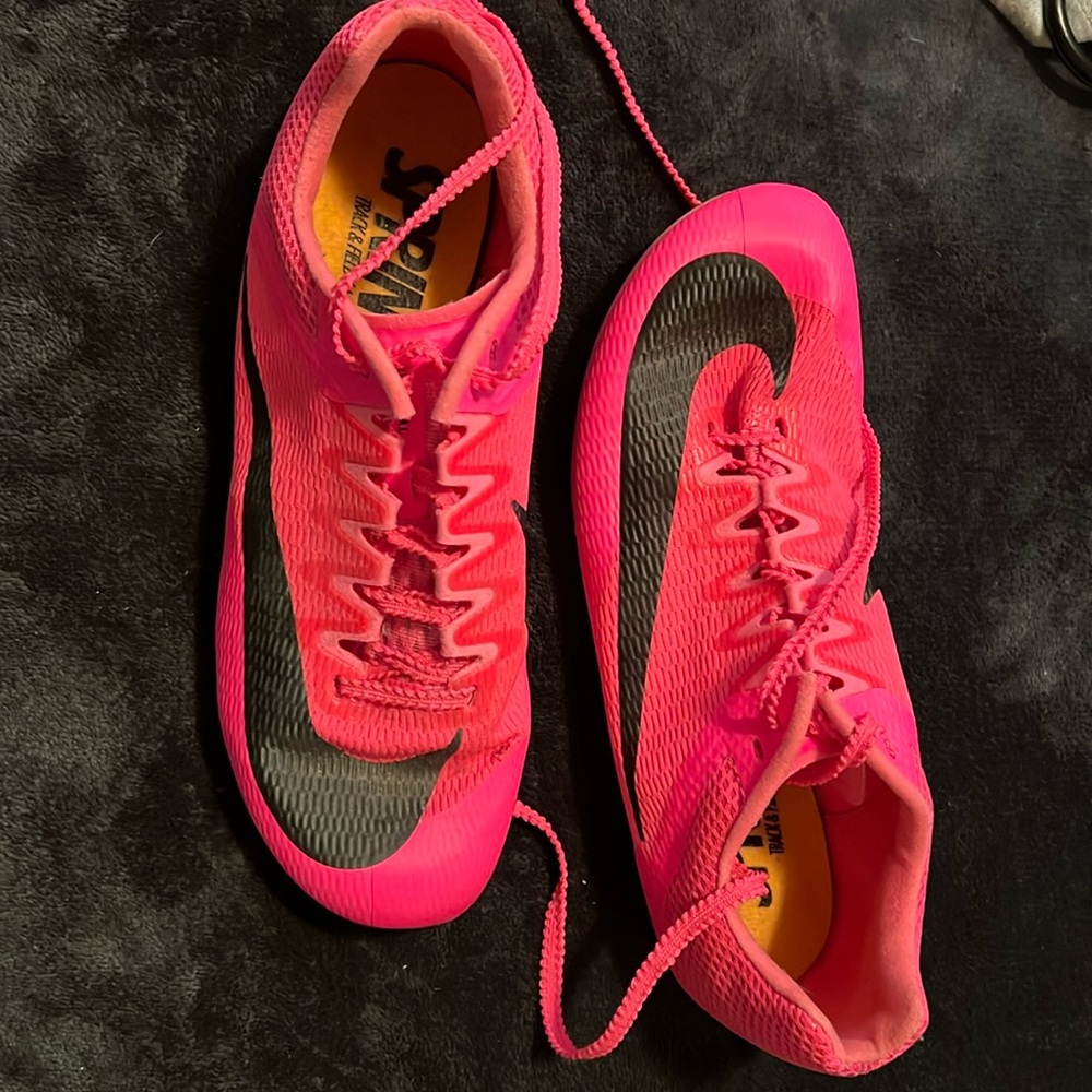 Nike Zoom Rival Hyper Pink/Black/Orange running track shoes, Size5. Barely used